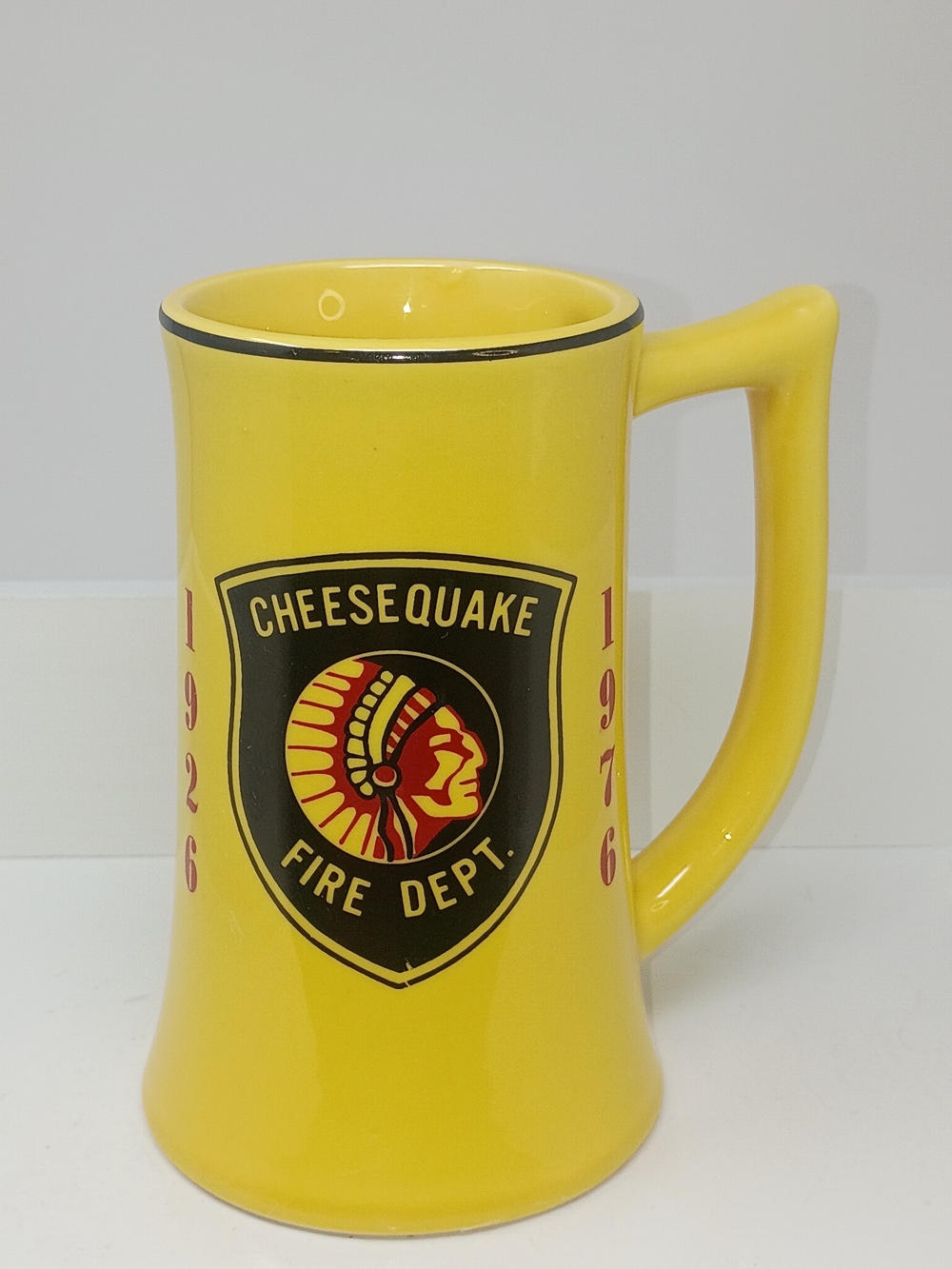 Cheesequake Fire Dept. Yellow Ceramic Coffee Mug